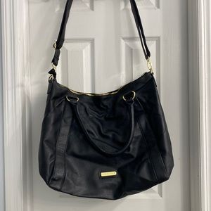 Black Steve Madden travel leather bag